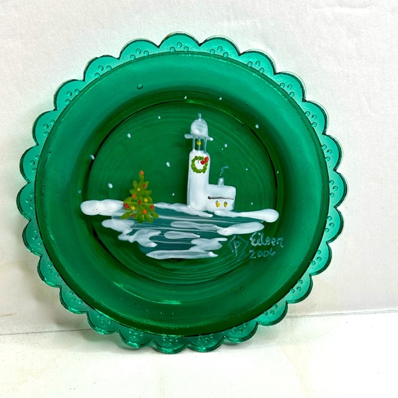 Vintage Pairpoint Pressed Glass Cup Plates SOLD in Set of Two (2) 🟢 left - Picture 2 of 9